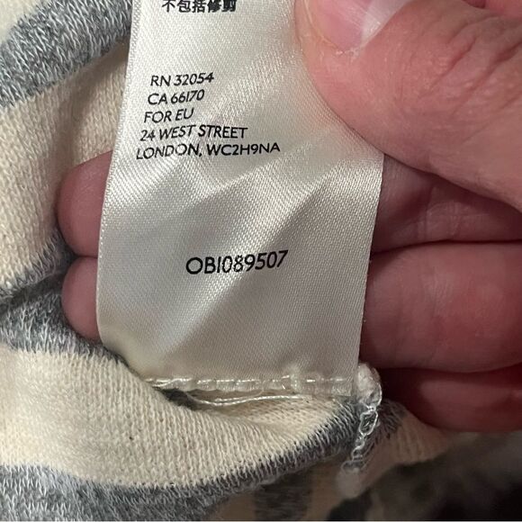 Maeve by Anthropologie Astor Fur-Trimmed Striped Pullover Size Medium - Picture 12 of 12